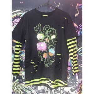 Nickelodeon Invader Zim Medium Long Sleeve Black Green Graphic